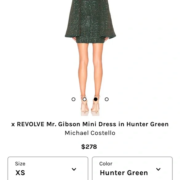 x REVOLVE Mr. Gibson Mini Dress in Hunter Green
Michael Costello - Picture 2 of 9